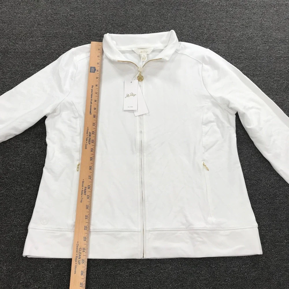 Lilly Pulitzer Delphine Zip Up UPF 50+ Jacket Resort White XL 019178 - Picture 7 of 8